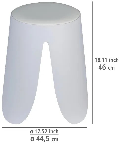 WENKO 26086100 - Sgabello COMISO 44,5x46 cm bianco