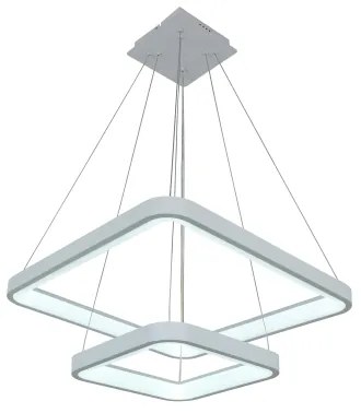 Brilagi - Lampada a sospensione LED dimmerabile con cavo FALCON SLIM LED/78W/230V 50x50 cm bianca + telecomando