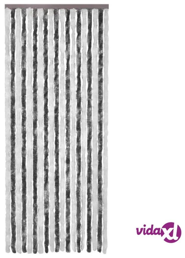 vidaXL Zanzariera Grigio e Bianco 56x200 cm Ciniglia