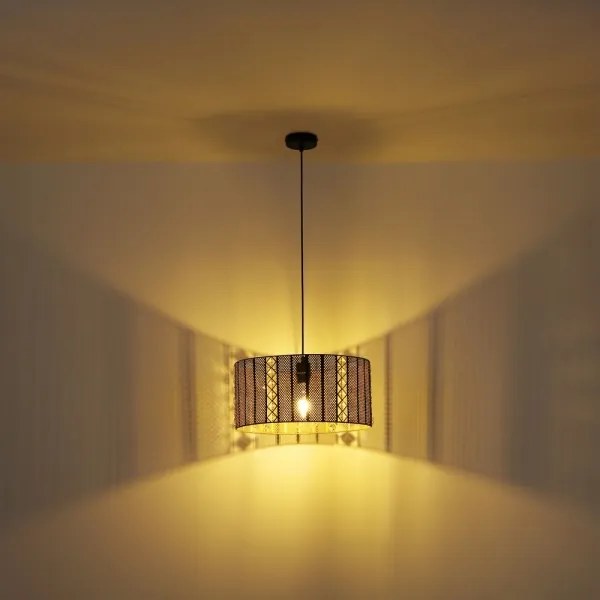 Globo 15450H - Lampadario a sospensione con filo ABINY 1xE27/60W/230V oro/nero