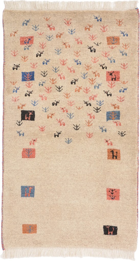 Gabbeh Tappeto persiano 70x130 (Iran) Annodato A Mano