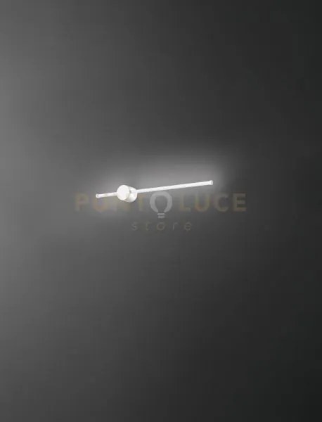 Applique in alluminio colore bianco clock 65cm led 12w 3000k cri?90...