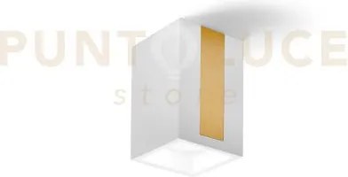 Thera lampada da soffitto 1 luce attacco gu10 in gesso bianco con r...