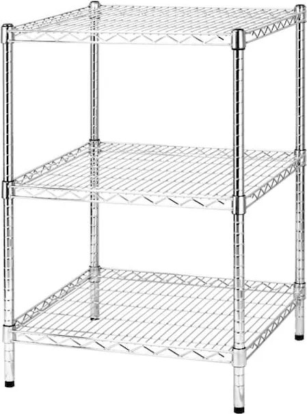 Scaffale 3 Ripiani 60x60x90 cm in Metallo Cromato Tosini...
