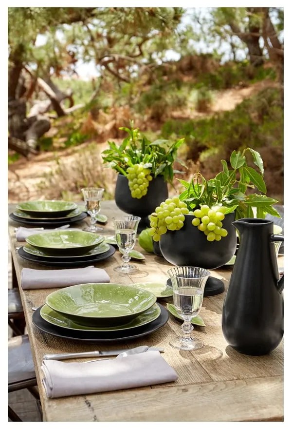 Piatto in gres verde chiaro , ⌀ 27 cm Riviera - Costa Nova