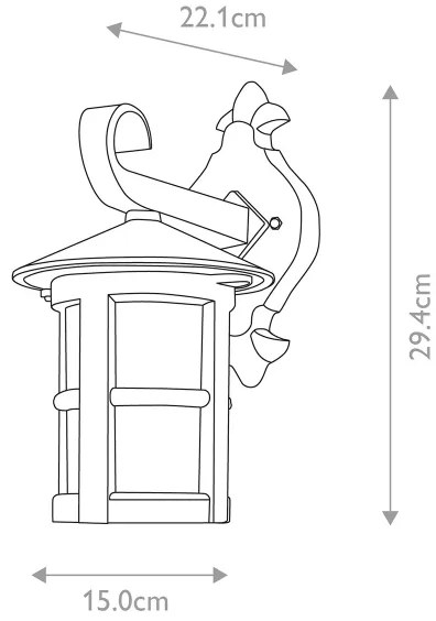 Elstead - Applique da esterno HEREFORD 1xE27/100W/230V IP43