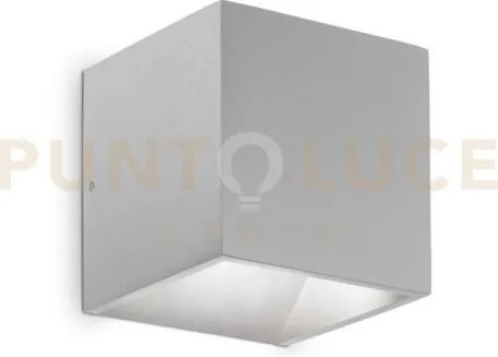 Rubik applique da esterno 3000k 660lm 8,5w grigio 10x10cm ip65 biem...