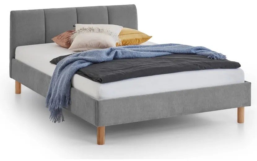 Letto matrimoniale imbottito grigio rete non inclusa 140x200 cm Joker – Meise Möbel