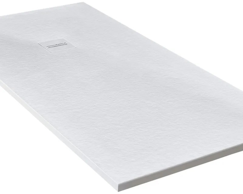 Piatto doccia MOLDCOM COMPOSITES in resina Cosmos Stone bianco L 90 x L 180 x H 4 cm opaco