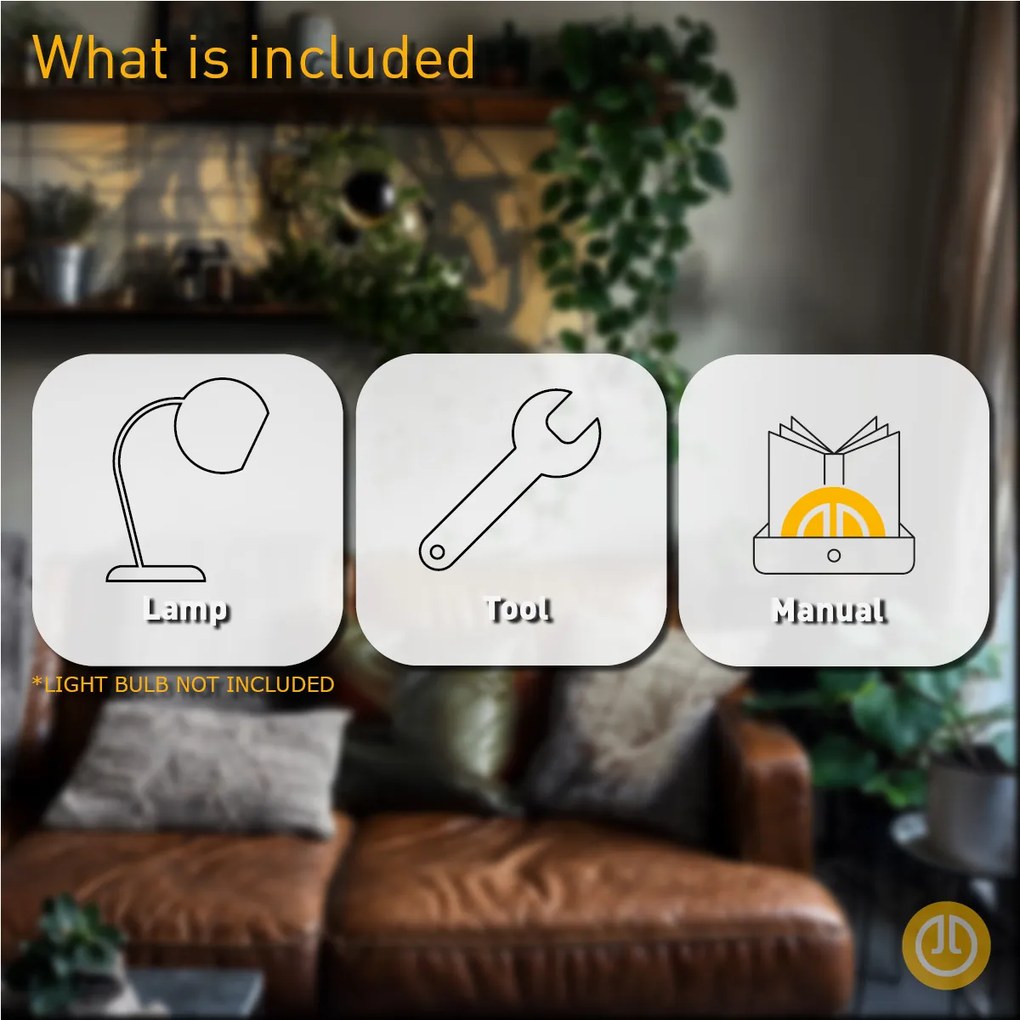 Lampada da tavolo industriale nera regolabile - Hanze