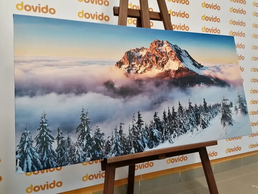 Quadro su tela – Rozsutec sotto una coltre di neve