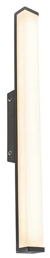 Lampada da parete moderna per bagno nera 62 cm IP44 - Cascada