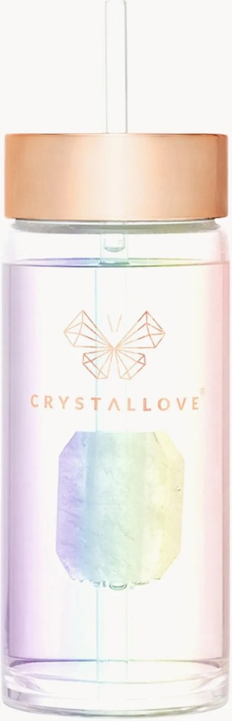 Borraccia in quarzo trasparente Hologram Crystallove