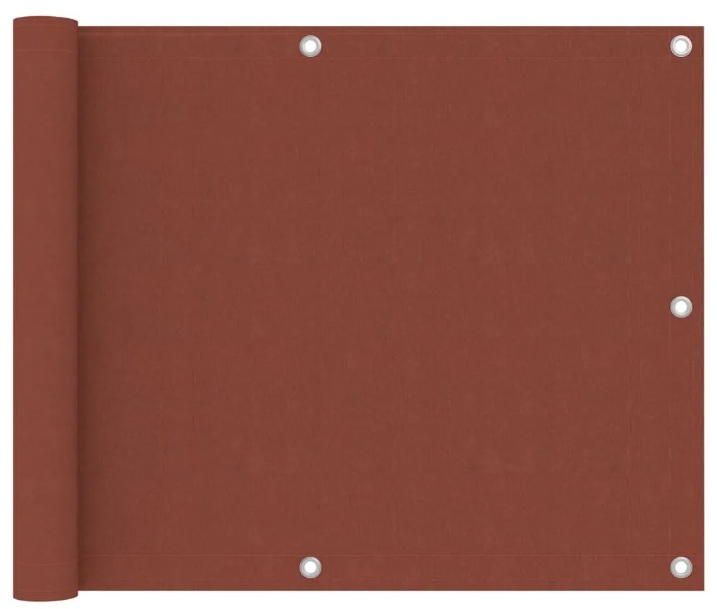Paravento Da Balcone Terracotta 75x300 Cm Tessuto Oxford /