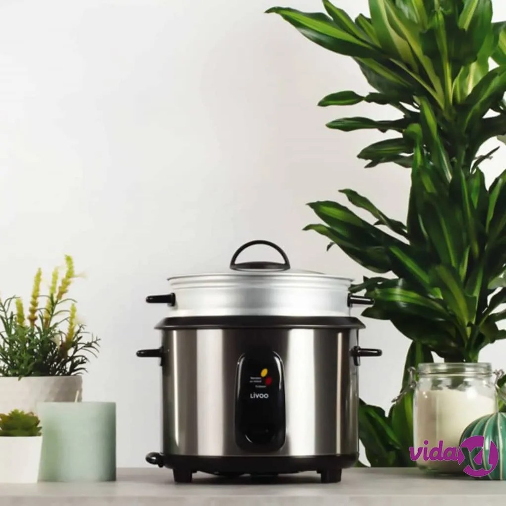 Livoo Cuociriso e Vaporiera per 10 Persone 1,8 L 700 W Argento