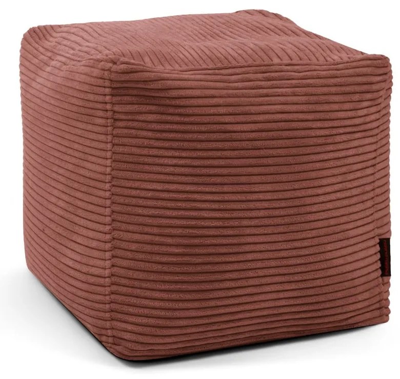 Puof a sacco color mattone con rivestimento in velluto a coste Up! MooG – SLOWDOWN