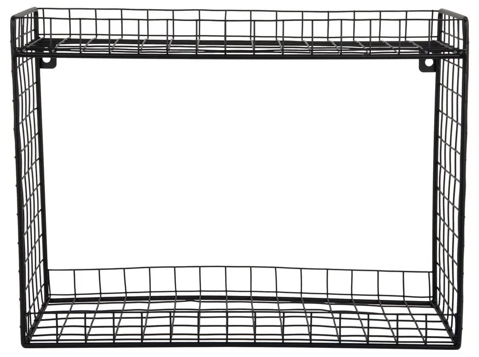 Mensola nera in acciaio con ripiani multipli 40 cm Reja – PT LIVING