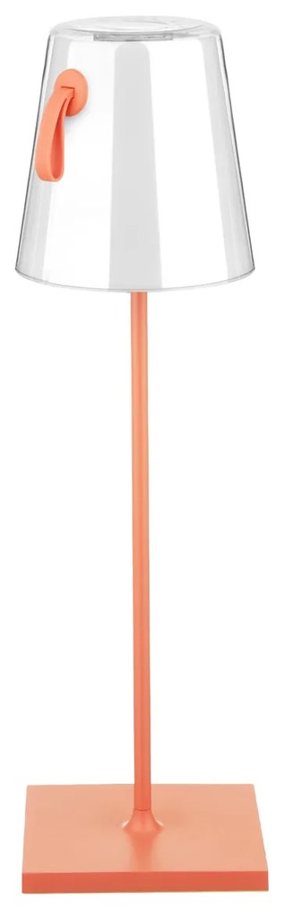 Lampada da tavolo touch 7 colori con base arancione