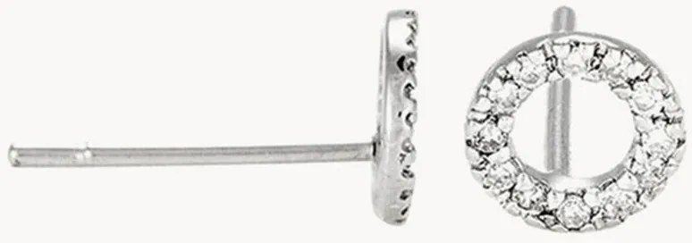 Orecchini in oro bianco con diamanti Simplicité