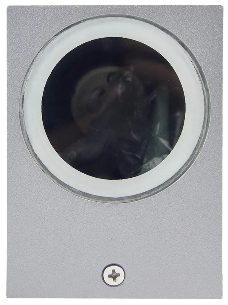 Applique Quadrata Monodirezionale IP65 - GU10 Grigio