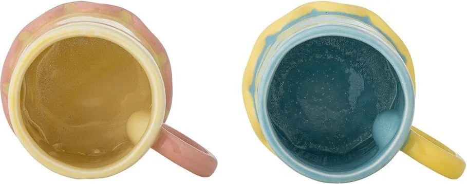 Tazze in set giallo chiaro/azzurre in ceramica 2 pz 350 ml Polly – Bloomingville