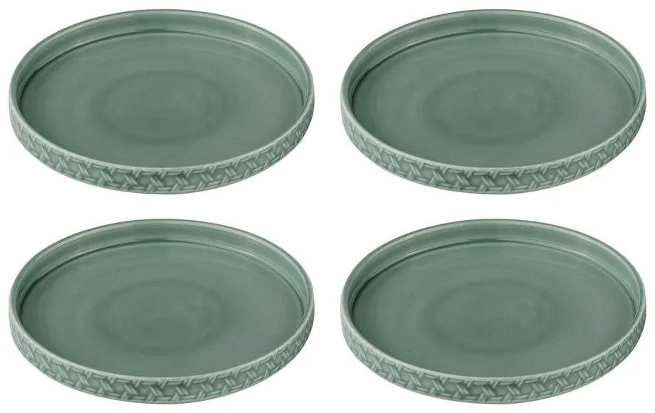 Piatti da dessert in porcellana turchese in set di 4 pezzi ø 20 cm Heath Jade - Ladelle