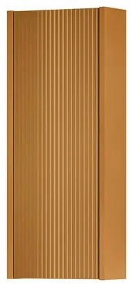Pensile bagno Niwa laccato opaco senape con vetro senape, 1 anta apertura da sinistra P 17 x L 30 x H 78.5 cm