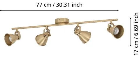 Eglo 900173 - Luce Spot a LED SERAS 4xGU10/3W/230V