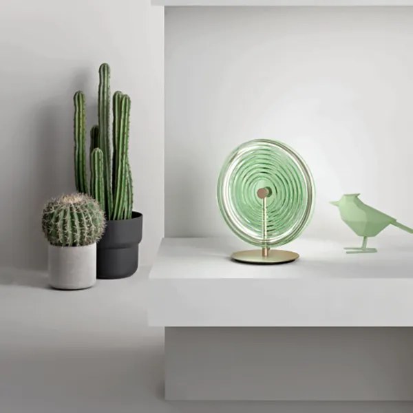 Lumetto LED da tavolo JOKEY in vetro decorato Verde 30x33 cm