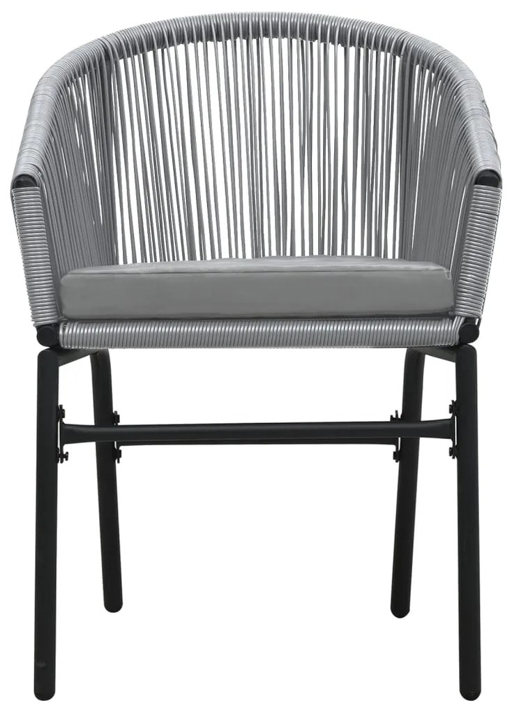 Set da pranzo da giardino 7 pz grigio