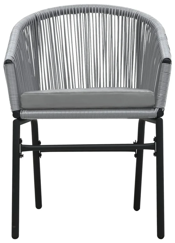Set da pranzo da giardino 7 pz grigio