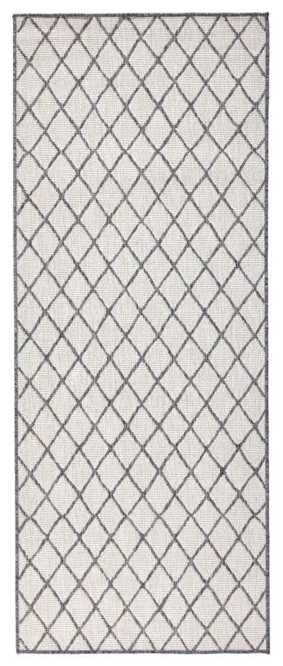 Tappeto da esterno grigio e crema , 80 x 350 cm Malaga - NORTHRUGS