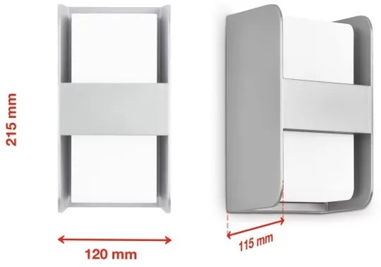 Telefunken 321004TF - Applique da esterno 1xE27/12W/230V IP44 argento