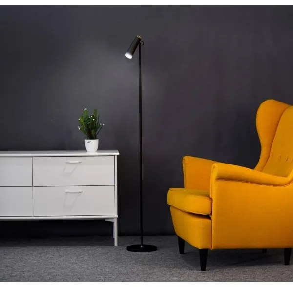 Immax 08993L - Lampada da terra dimmerabile a LED TIT LED/6W/230V nero