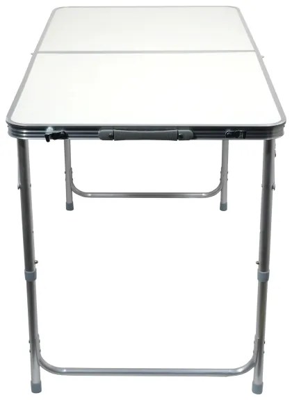 Tavolo da campeggio pieghevole + 4x sedia bianco/cromo