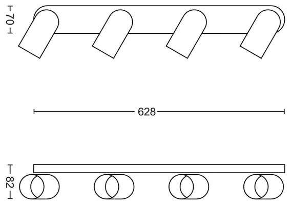 Philips 50584/31/PN - Faretto LED MYLIVING PONGEE 4xGU10/5,5W/230V