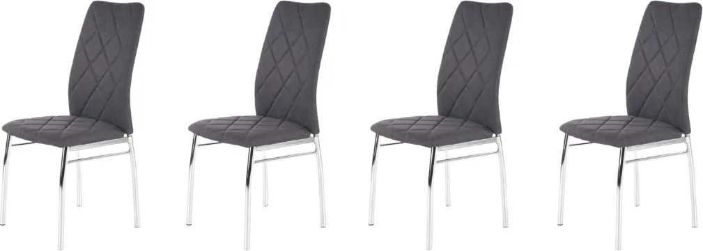 Set di 4 sedie K309 in tessuto grigio scuro