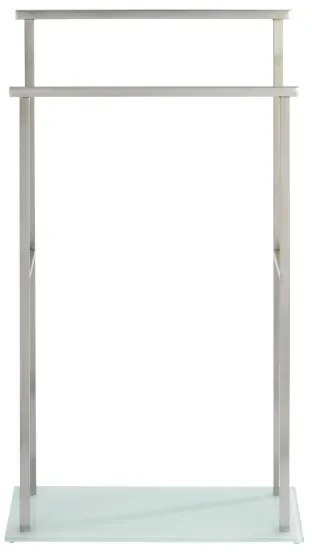 WENKO 23438100 - Porta asciugamani DEBAR 20x83 cm acciaio inox/satinato/bianco