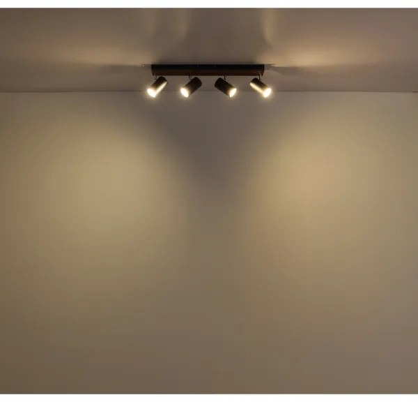 Globo 57909-4 - Faretto KAYDEN 4xGU10/25W/230V nero