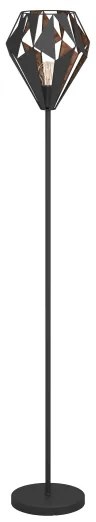 Eglo 62838 - Lampada con piedistallo CARLTON PRO 1xE27/60W/230V nero