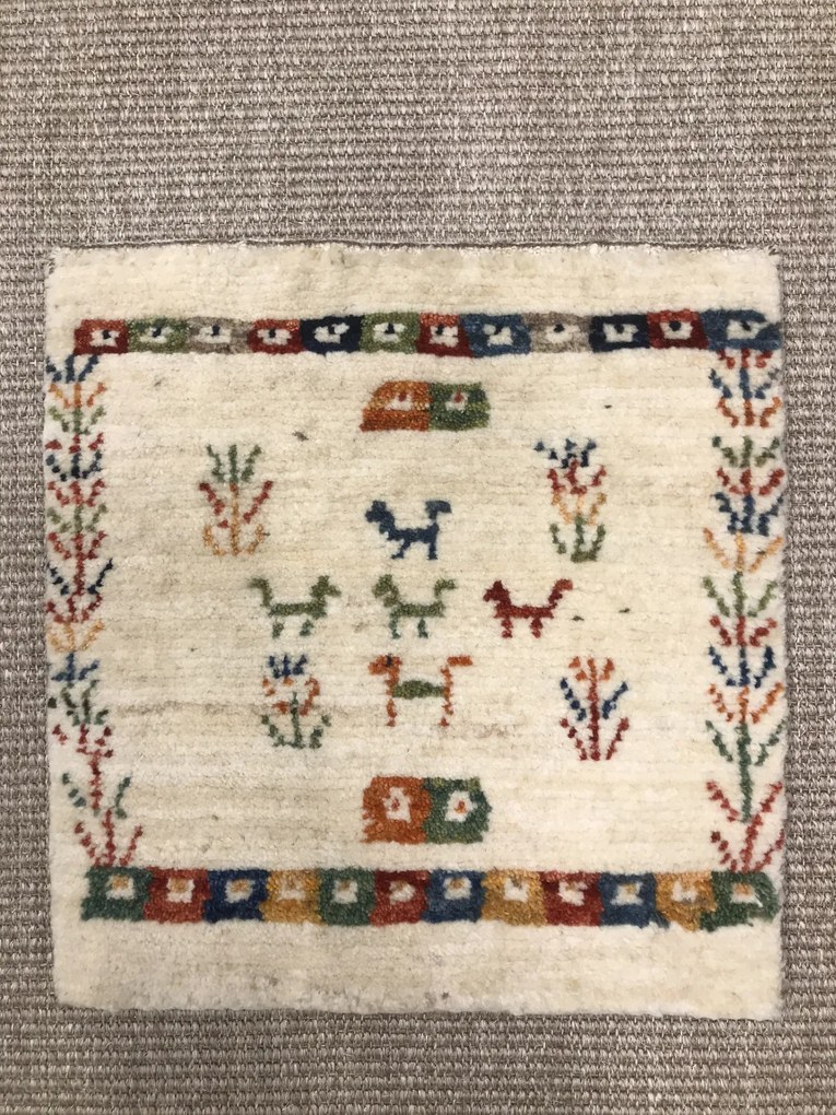 Gabbeh Tappeto persiano 40x40 Beige (Iran) Annodato A Mano