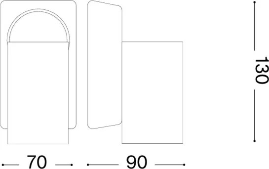 Ideal Lux - Faretto da parete LED RUDY 1xGU10/7W/230V CRI 90 nero