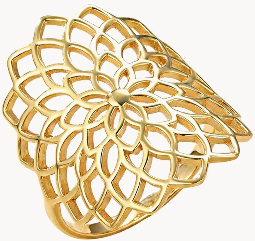 Anello placcato in oro Beatrice
