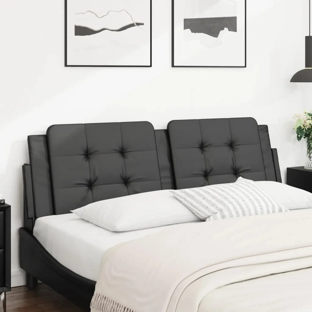 Cuscino Testiera Nero 160 Cm İn Similpelle /