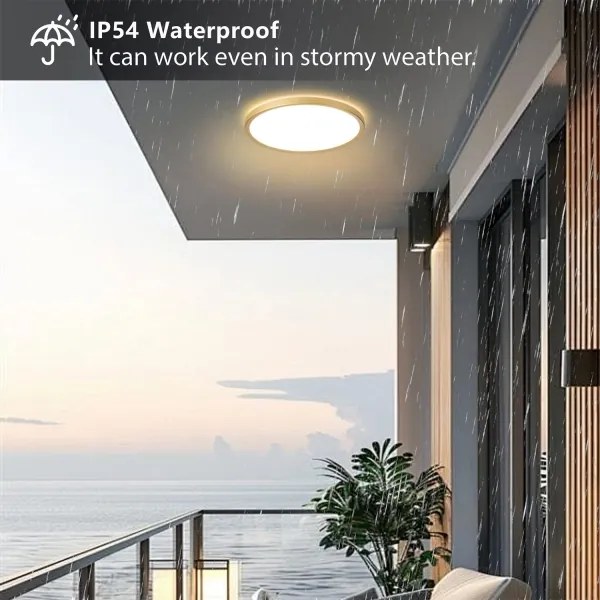 Brilagi - Lampada da bagno ULTRA SLIM LED/24W/230V diam. 42 cm dorata IP54