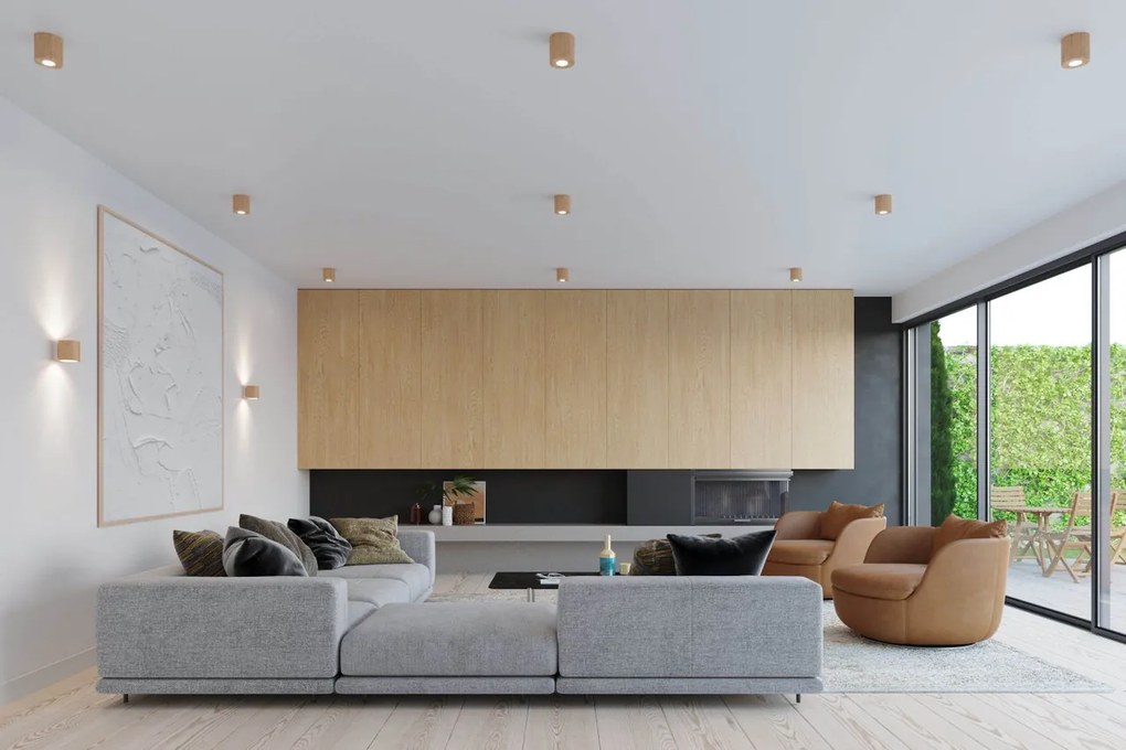 Plafoniera ORBIS Natural Wood da soffitto