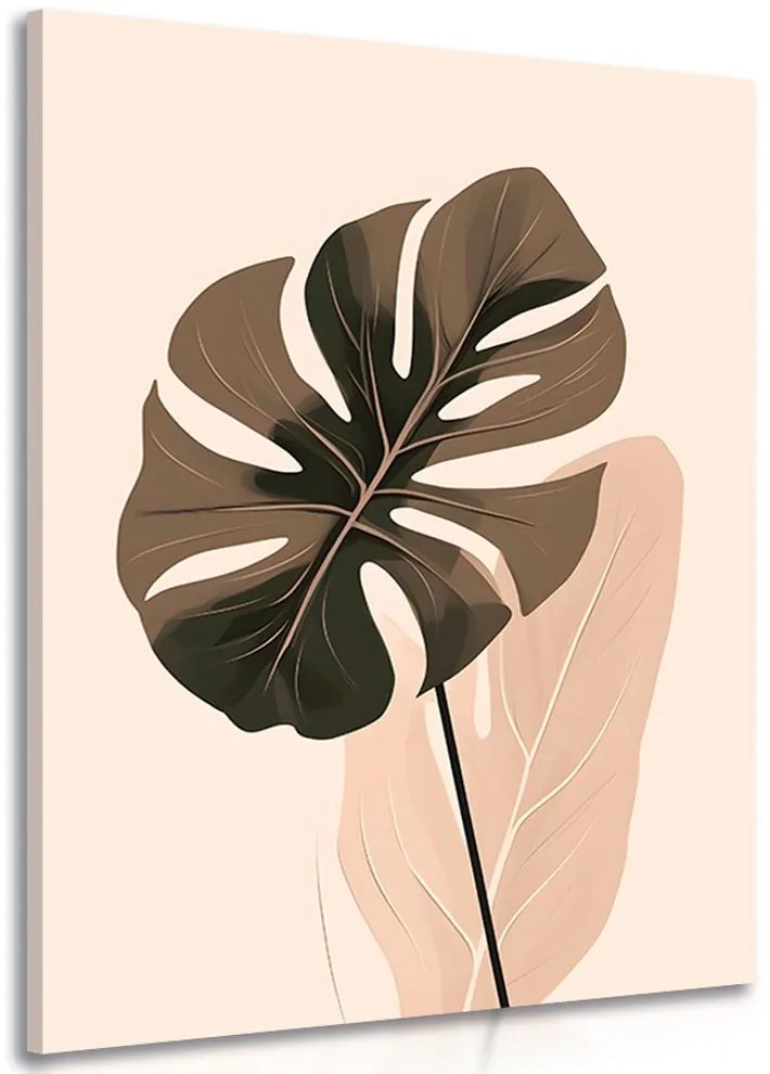 Quadro su tela – Forme botaniche astratte monstera