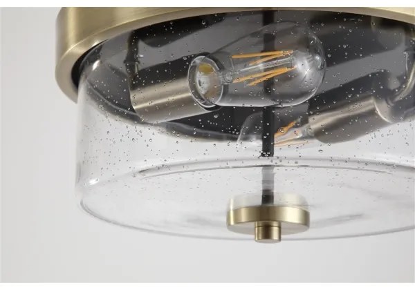 Searchlight 66210-2AB - Plafoniera per bagno PRESTON 2xE27/60W/230V IP44 Ø 33 cm ottone