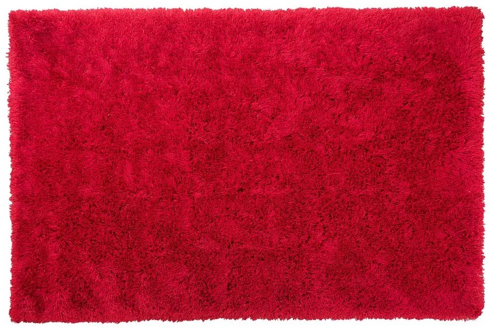 Tappeto shaggy rettangolare rosso 160 x 230 cm CIDE Beliani