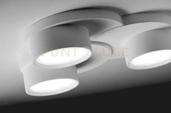 Demetra lampada da soffitto 3 luci attacco gx53 in gesso bianca 28x...